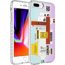 ZORE Apple iPhone 7 Plus Uyumlu Airbag Kenarlı Renkli Desenli Silikon Elegans Kapak-No2