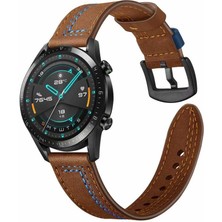 ZORE Gear S3 (22MM) Uyumlu Krd-19 Deri Kordon - Yeşil
