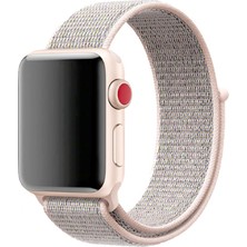 ZORE Apple Watch 44MM Uyumlu Krd-03 Hasır Kordon - 5-Pink Sand