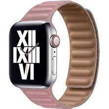 ZORE Apple Watch 38MM Uyumlu Krd-34 Deri Kordon - Pembe
