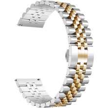 ZORE Gear S2 Uyumlu Krd-36 20MM Metal Kordon - Gümüş-Rosegold