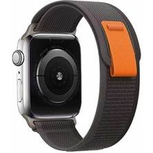 ZORE Apple Watch 42MM Uyumlu Krd-77 Hasır Kordon - Beyaz-Sarı