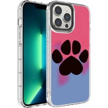 ZORE Apple iPhone 14 Pro Max Uyumlu Kamera Korumalı Renkli Desenli Sert Silikon Korn KAPAK-NO16