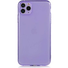 ZORE Apple iPhone 11 Pro Max Uyumlu Mun Silikon-Mor