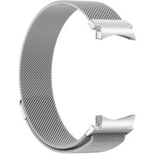 34center Samsung Galaxy Watch 6 Serisi Classic (43 Mm) Hasır Örgü Metal Kordon
