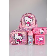 Hello Kitty Yeni Sezon Lisanslı Hello Kıtty'nın Pırıltılı Dünyası Özel Koleksiyon Anaokul,beslenme ve Kalem Çantası,matara Ile Beslenme Kabı Seti