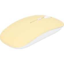 TezMax Tcl Nxtpaper 11 10.95" Uyumlu Kablosuz Bluetooth Pilli Optik Mouse - Sarı