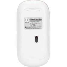 TezMax Tcl Nxtpaper 11 10.95" Uyumlu Kablosuz Bluetooth Pilli Optik Mouse - Sarı