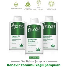 Aizen Kenevir Şampuanı - 3 Adet - Onarıcı - Besleyici - 400 Mı X3 Adet