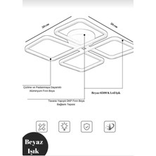 St Aydınlatma Finesse Oturma Odası,Salon,Yatak Odası İçin Siyah Kasa,Beyaz Led Avize