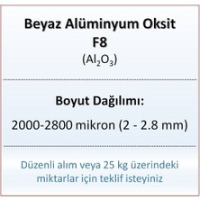 Ege Nanotek Alüminyum Oksit F8 - AL2O3 - 2000-2800MIKRON - 500 Gram