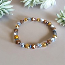 Mga Doğaltaş Hematit Bileklik Orijinal Doğal Taş Bileklik Prizma Bileklik