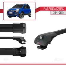 Acpar Fiat Panda Cross 2014 ve Sonrası ile Uyumlu Ace-1 Ara Atkı Tavan Barı Siyah