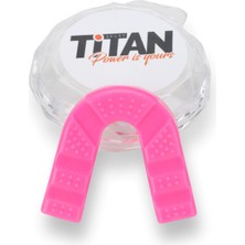 Titan Sport Silikon Dişlik Boks, Kickboks Muay Pembe Dişlik + Saklama Kabı