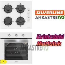 Silverline CS5335W01 - BO6503W01 Beyaz 2 'Li Ankastre Set