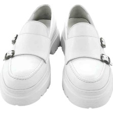 Milonek Shoes 13083100 Çift Tokalı Beyaz