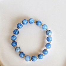 Mga Doğaltaş Sodalit Taşı Bileklik Dorika Bileklik Orijinal Gerçek Doğal Taş Bileklik Dorika Renk Atmaz