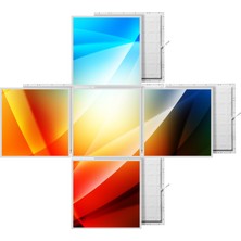 Gök Panel 60X60 LED Panel Aydınlatma Desenli 3x3 5 Li Grup Özel Seri 46511414SA