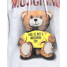 Moschino Teddy Desenli Pamuklu Kapşonlu Sweatshirt
