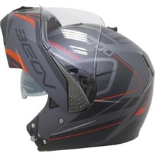 Beon B700 Air Tek Çene Açılır Vizörlü Kask Siyah/Kırmızı