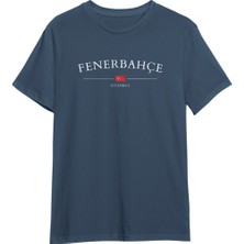 Bs Moda Unisex Fenerbahçe Baskılı Lacivert Basic Tshirt