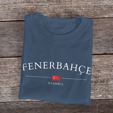 Bs Moda Unisex Fenerbahçe Baskılı Lacivert Basic Tshirt