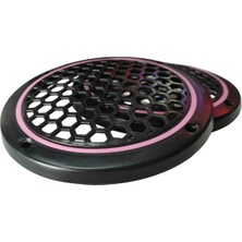 20CM Pembe Neon Ledli Hoparlör Kapağı 2ADET