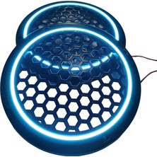 Prs 20CM Buz Mavi Neon Ledli Hoparlör Kapağı 2ADET
