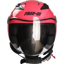 Motoanl Motosiklet ve Bisiklet Yarım Camlı Çocuk Kaskı Ce Sertfikalı Abs Material Motor Kaskı Dog Pink