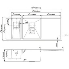 Lavello Style Meta 4018 R Sağ Damlalıklı 1,5 Göz Inox Çelik Eviye