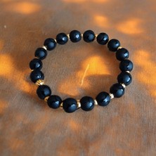 Mga Doğaltaş Desenli Oniks Taşı Bileklik Dorika Bileklik Erkek Bileklik Kadın Bileklik Şans Bilekliği