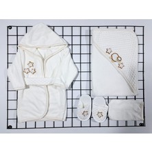 Concon Kuzulu Bornoz Set 0-12 Ay 4 Parça