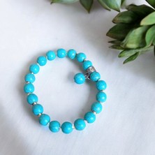 Mga Doğaltaş Turkuaz Varasitturkuaz Taşı Bileklik Dorika Bileklik Erkek Bileklik Kadın Bileklik Şans Bileklik