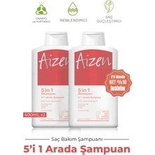 Aizen 5'i 1 Shampoo -2 Adet - Tüm Saç Bakımı-Güçlendirilmiş Formül 400ML X2 Adet