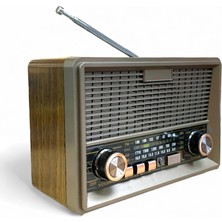 ROYALTREND Nostaljik Mini Radyo Hd Ses Kalitesiyle Güneş Panelli Nostalji Radyo(Bluetooth Özellikli)