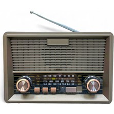 ROYALTREND Nostaljik Mini Radyo Hd Ses Kalitesiyle Güneş Panelli Nostalji Radyo(Bluetooth Özellikli)