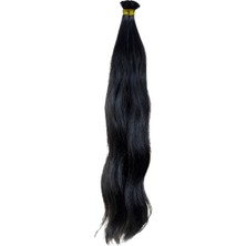 Halit Can Hairking 45CM  Double Doğal Renk (Koyu Kestane),  200ADET, 100GR ,mikro Kaynak [100% Gerçek Insan Saçı]