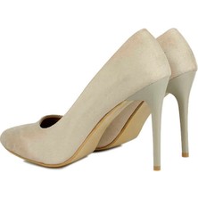 Fitbas 111505 327 Kadın Ten Süet Büyük & Küçük Numara Stiletto