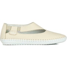 Fitbas 625044 319 Kadın Pudra Deri Günlük Büyük Numara Ayakkabı