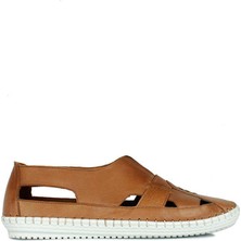 Fitbas 625045 167 Kadın Taba Deri Günlük Büyük Numara Ayakkabı