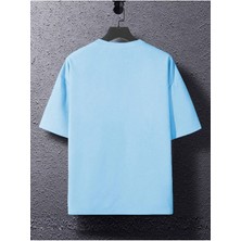 Formatik Blacksokak Erkek Bebe Mavi Dreamer Baskılı Oversize Bisiklet Yaka Tshirt