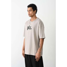 Formatik Unisex Plz. Baskılı %100  Pamuk Oversize T-Shirt