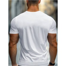 Formatik Print Erkek Modası Yaz Kısa Kollu Spor T-Shirt, Rahat ve Çok Yönlü