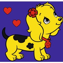 Tuvvals Sayılarla Boyama Seti Sevimli Köpek 20 x 20 cm Tuval Çocuk Sayılarla Boyama