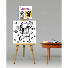 Tuvvals Sayılarla Boyama Seti Astronot 20 x 20 cm Çocuk Sayılarla Boyama