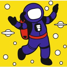 Tuvvals Sayılarla Boyama Seti Astronot 20 x 20 cm Çocuk Sayılarla Boyama