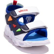 Vicco 321F24Y204 Hilda Mavi Ortopedik Günlük Işıklı Erkek Çocuk Spor Sandalet