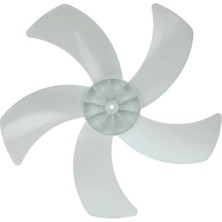 abnturk 5 Kanatlı Vantilatör Pervanesi 1.kalite 37CM Şeffaf Plastik Güçlü Serinletici Orijinal Yedek Parça