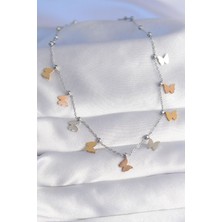 Clariss 316L Çelik Renkli Minimal Kelebek Model Kolye