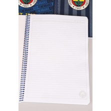 Fenerbahçe Lisanslı Fenerbahçe"tekli" Spırallı Çizgili A4 Karton Kapak 72 Yaprak Defter